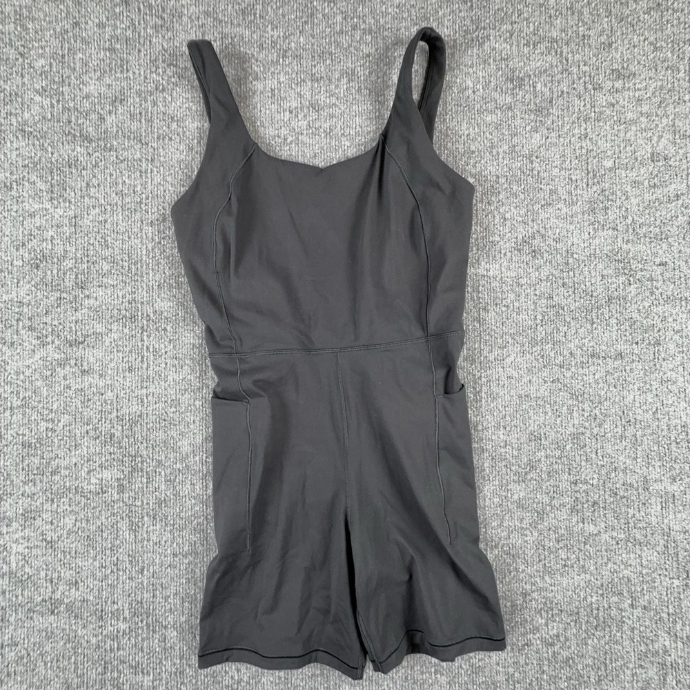 CALIA Romper Womens Small Black Inspire Scoop Neck Stretch Activewear One Piece